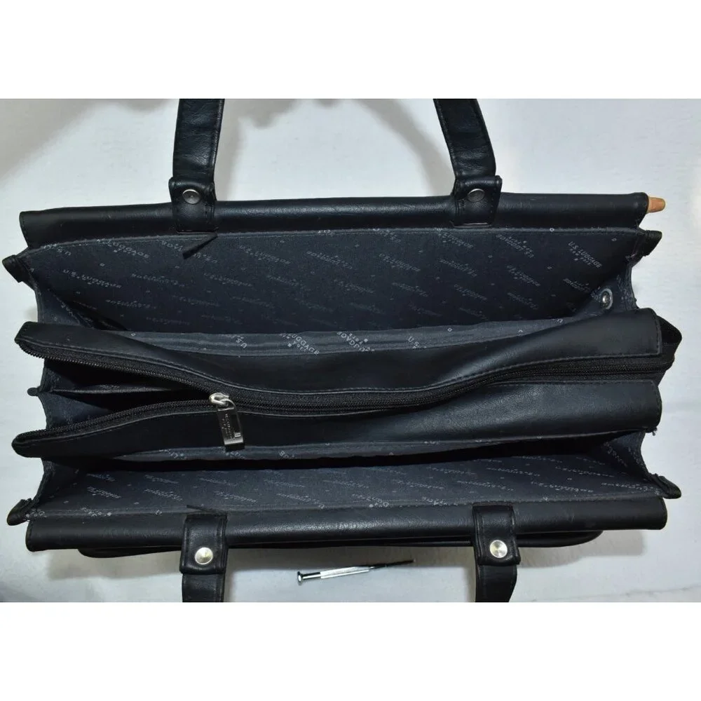 U.S. Luggage New York  Computer Laptop Business Briefcase Travel Bag Leather